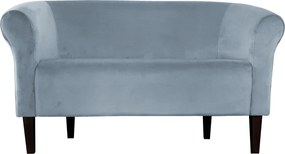 Sofa Milo tkanina Welur wygodna sofa tapicerowana do salonu i poczekalni : Kolor nogi - Venge, Kolor tkaniny - VELVET - BL06, Typ tkaniny - Velvet, Wysokość nogi - 20 cm
