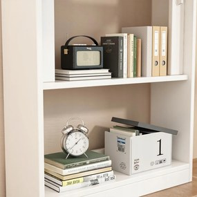 Birou alb pliabil cu rafturi - 64x20x82 cm