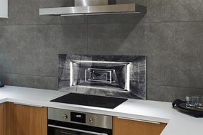 Panel szklany do Kuchni Abstrakcyjny Tunel