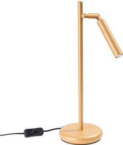 Lampa Biurkowa Nowoczesny Pastelo, Stal - 1 Źródło - L.14 X H.43 Cm - Złoty