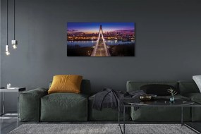 Duży obraz na płótnie Panorama Wisły z Mostem