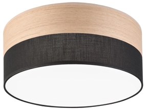 LED Plafon SIRJA WOOD LED/20W/230V śr. 35 cm czarny/dąb