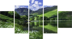 Obraz - Krajobraz z jeziorem (125x70 cm)