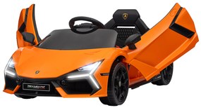 AIYAPLAY Samochód Elektryczny dla Dzieci 3-5 Lat, Płynna Jazda, Sterowany Pilotem, z Klaksonem, Plastik i Metal, Pomarańczowy