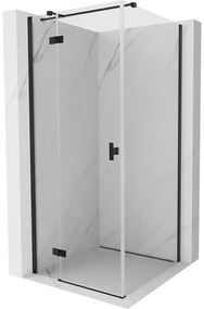 Mexen Mist H T kabina prysznicowa uchylna lewa 80 x 80 cm, transparent, czarna - 8A5T-080-080-70-00-L