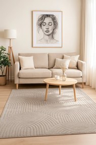 Dywan nowoczesny 3D Arc Geometria szary 80 cm x 150 cm