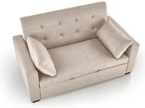 Sofa rozkładana z funkcją spania PAULINIO beżowa HALMAR