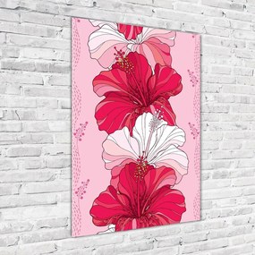 Foto-obraz szkło hartowane pionowy Hibiskus