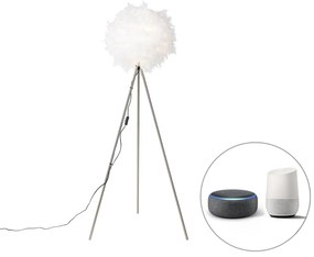 Inteligentna romantyczna lampa podłogowa biała w komplecie z Wi-Fi A60 - Feather Nowoczesny Oswietlenie wewnetrzne