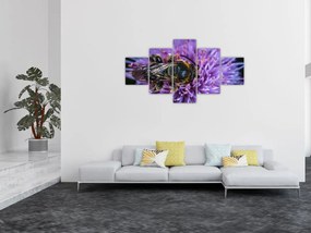 Obraz pszczoły na kwiatku (125x70 cm)