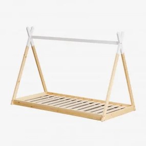Łóżko Na Materac 90 Cm Z Drewna Sosnowego Typi Kids Naturalna & 90 X 190 Cm - Sklum