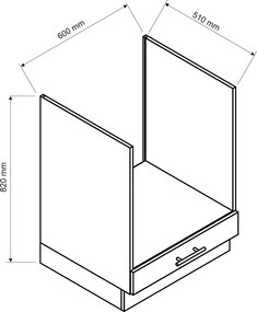 Szafka pod piekarnik 60 cm - Akia 16X