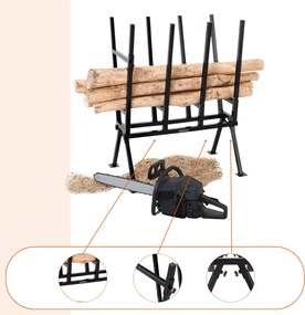 Kozioł do cięcia drewna AXEL, 77x50x105cm, czarna Gardebruk