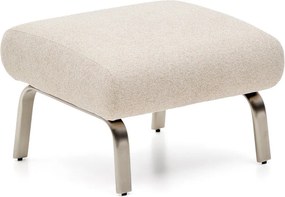 Beżowy podnóżek z tkaniny szenilowej Amsen – Kave Home