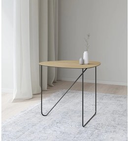 Metalowy stolik w naturalnym kolorze 44x50 cm Curve L Wood – LIND DNA