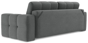 Ciemnoszara rozkładana sofa z materiału bouclé 255 cm Milu – Makamii