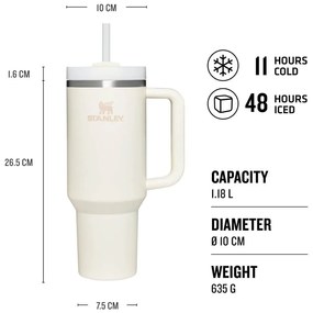 Kremowy termos 1,18 l Quencher H2.O FlowState – Stanley