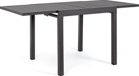 Antracytowy aluminiowy stół rozkładany 83x80 cm - 166x80 cm - PELAGIUS
