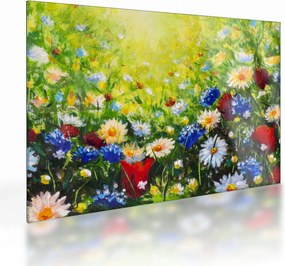 Obraz na szkle dzikich kwiatów (70x50 cm)