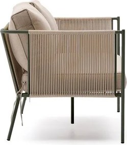 Zielona/beżowa tapicerowana sofa ogrodowa Zivia – Kave Home