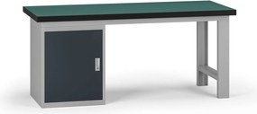 Stół warsztatowy G8, 1800 x 750 x 800 mm, 1x szafka, grafitowy