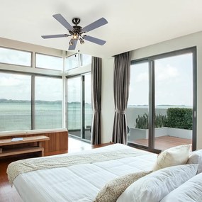 Nowoczesny wentylator sufitowy stalowy - Mistral 42