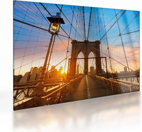 Obraz na szkle - Brooklyn Bridge, Manhattan, New York (70x50 cm)