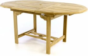 Stół ogrodowy wykonany z drewna tekowego DIVERO - 120/170 cm