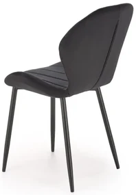Krzesło tapicerowane K538 VELVET czarne HALMAR