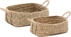 Koszyki z hiacyntu wodnego zestaw 2 szt. 34x24x19 cm Milly – Kave Home