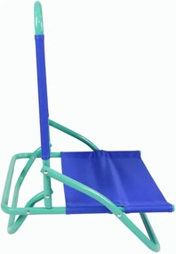 Krzesło plażowe składane, PVC, niebiesko-zielone