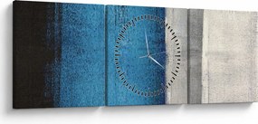 Obraz - Abstrakcja (z zegarem) (90x30 cm)