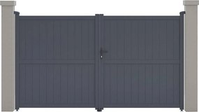 Brama aluminiowa "Maurice" - 299.5 x 155.9 cm - Szara
