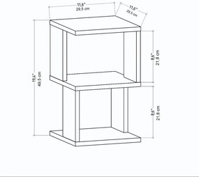 Stolik nocny Carter Oak White