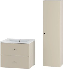 Kaszmirowy Zestaw do Łazienki 60cm Szafka z Umywalką Słupek Marco