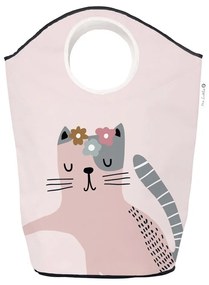 Różowy materiałowy dziecięcy kosz do przechowywania Meow Meow – Butter Kings