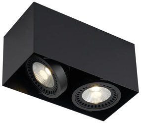 Nowoczesny reflektor natynkowy czarny z możliwością ściemniania LED 2-źródła światła - Dionysos Nowoczesny Oswietlenie wewnetrzne
