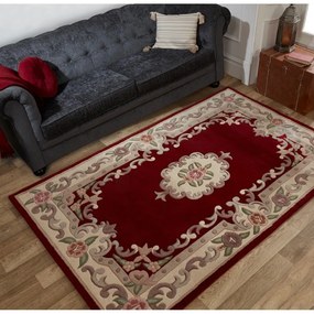 Czerwony wełniany dywan Flair Rugs Aubusson, 75x150 cm