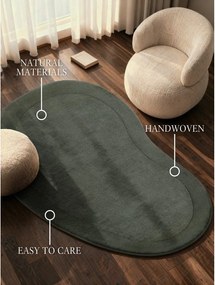 Ciemnozielony dywan z mieszanki wełny tkany ręcznie 125x200 cm Kari Organic – Villeroy&amp;Boch