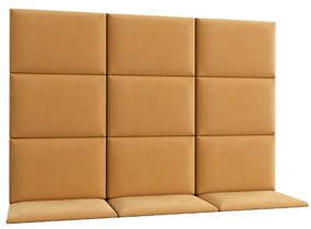 Zestaw 12 paneli tapicerowanych QUADRATTA 180x120 żółty ELTAP
