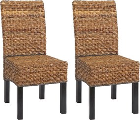 Krzesło do jadalni Loiret (zestaw 2 sztuk),  ciemny, bez poduszki