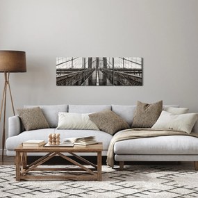 Obraz - Most Brookliński (z zegarem) (90x30 cm)