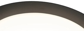 Zewnetrzna Nowoczesna lampa sufitowa czarna okrągła z wbudowanym LED IP44 - Lys Nowoczesny Oswietlenie zewnetrzne