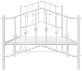 Białe metalowe łóżko loftowe 90x200 cm - Emelsa