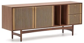 Brązowa niska komoda w dekorze orzecha 180x73 cm Elan – Kave Home