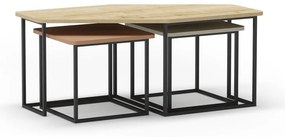 Stoliki zestaw 3 szt. 60x111,5 cm Zoya – Marckeric