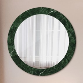 Lustro dekoracyjne okrągłe Zielony marmur