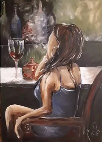 Obraz olejny W oczekiwaniu na... 50x70 cm