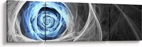 Obraz - Abstrakcyjny niebieski róż (170x50 cm)
