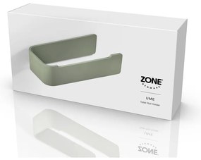 Jasnozielony ścienny metalowy uchwyt na papier toaletowy Ume – Zone